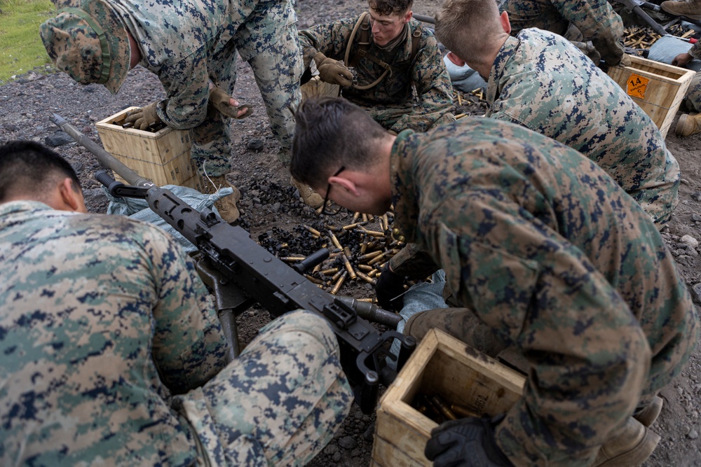 Marines conduct machine gun range at Camp Fuji in support of Exercise Outlaw Wrath 24