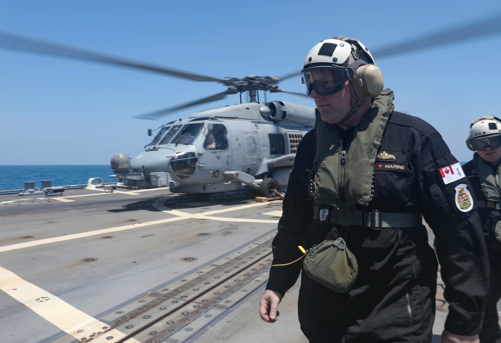 Commander Canadian Fleet Pacific Visits USS Dewey (DDG 105) During Exercise Kakadu 2024