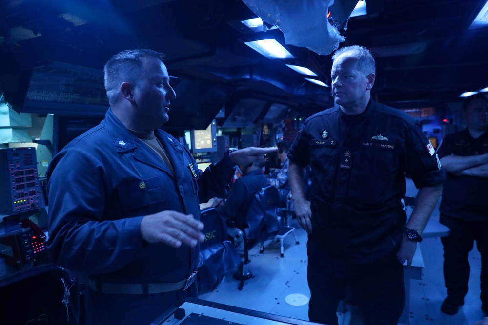 Commander Canadian Fleet Pacific Visits USS Dewey (DDG 105) During Exercise Kakadu 2024