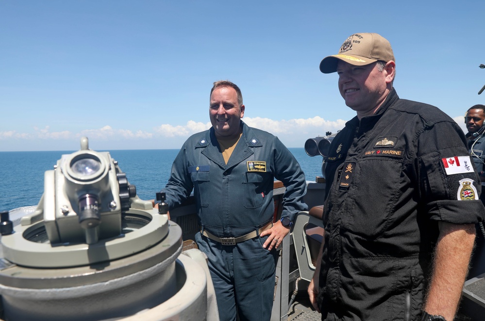 Commander Canadian Fleet Pacific Visits USS Dewey (DDG 105) During Exercise Kakadu 2024