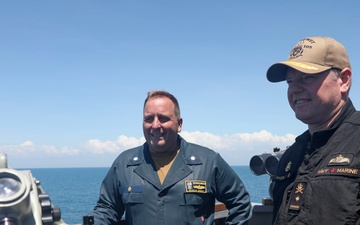 Commander Canadian Fleet Pacific Visits USS Dewey (DDG 105) During Exercise Kakadu 2024