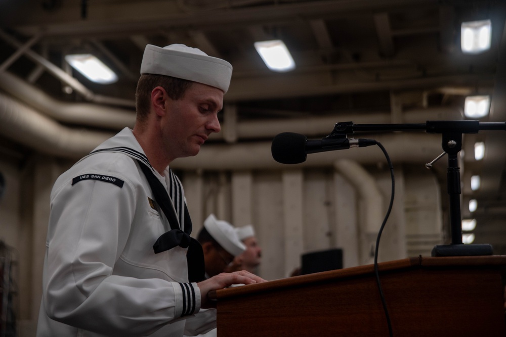 USS San Diego holds a 9/11 Remembrance Ceremony
