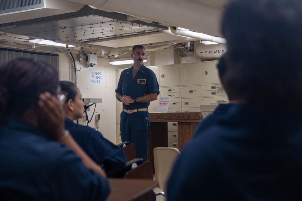 USS San Diego Sailors Attend Sexual Assault Prevention and Response Training