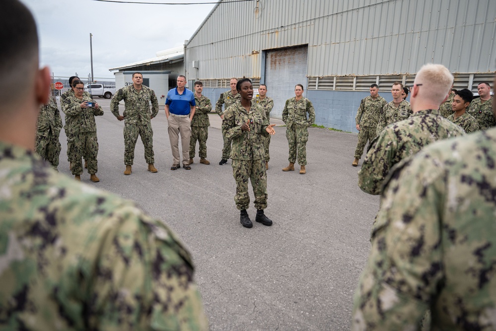 Installation Personnel aboard Diego Garcia conduct a Foreign Object Debris (FOD) walkdown