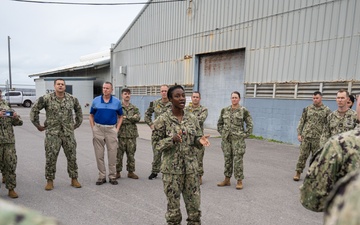 Installation Personnel aboard Diego Garcia conduct a Foreign Object Debris (FOD) walkdown