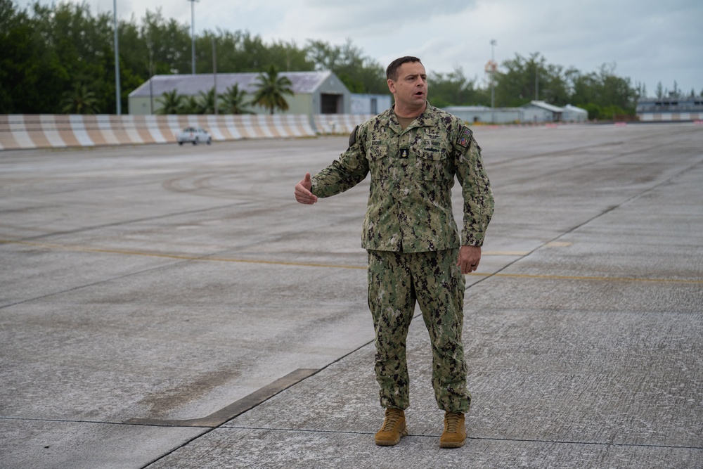 Installation Personnel aboard Diego Garcia conduct a Foreign Object Debris (FOD) walkdown