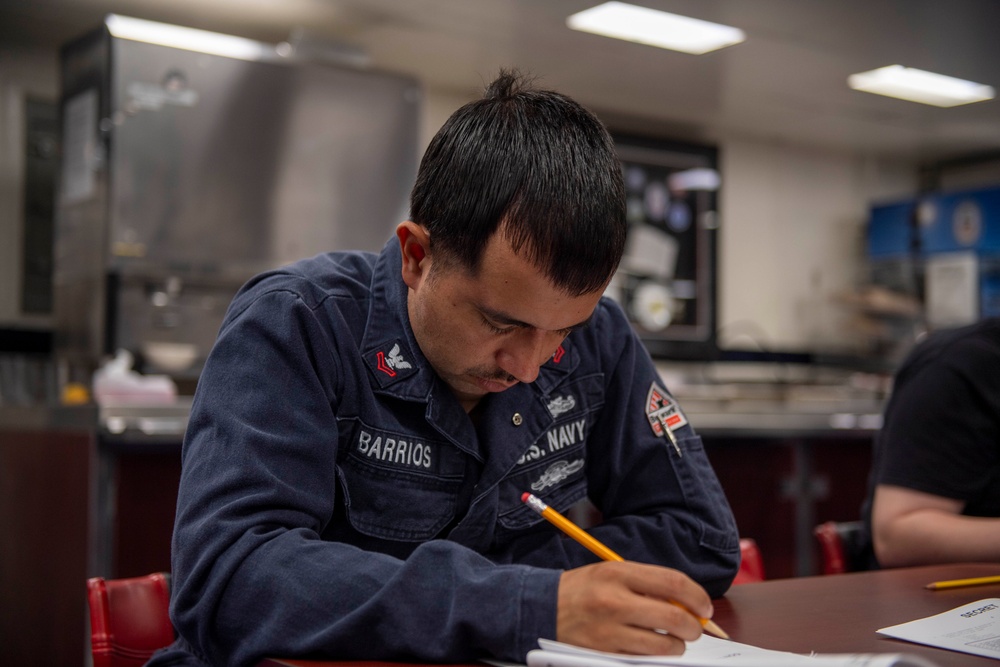 Boxer conducts E-6 Advancement Exam