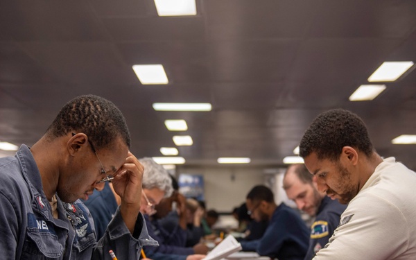 Boxer conducts E-6 Advancement Exam