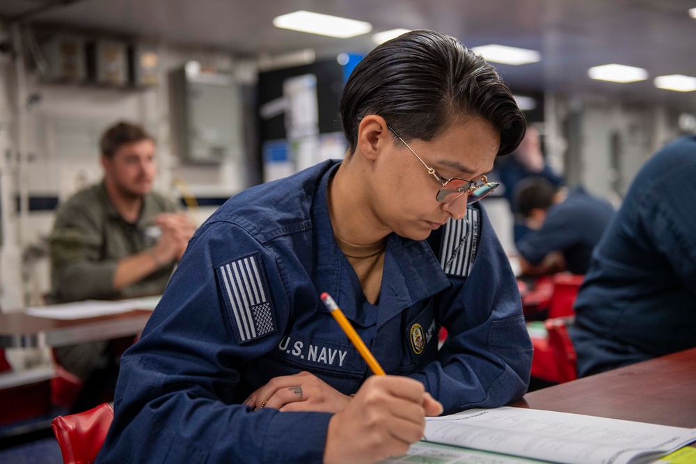 Boxer conducts E-6 Advancement Exam