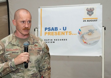 378th AEW hosts first-ever peer-led NCO records review