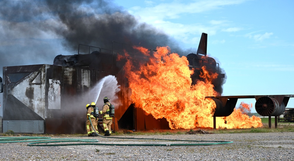 RAF Mildenhall Fire Dept 'Rookie Academy' slashes training program from 4 months to 3 weeks