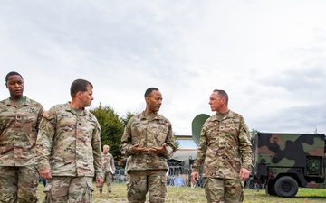 Maj. Gen. Andrew C. Gainey visits Military Intelligence certification exercise on Caserma Ederle