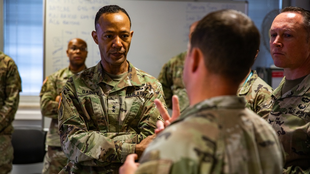 Maj. Gen. Andrew C. Gainey visits Military Intelligence certification exercise on Caserma Ederle