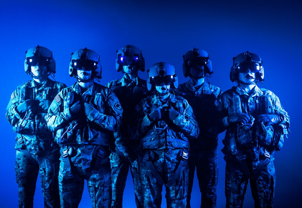 South Carolina Army National Guard aviators participate in a recruiting photoshoot