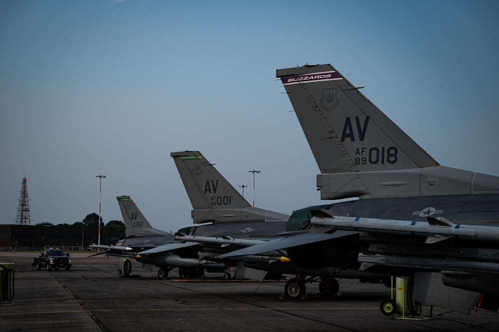 The Triple Nickel arrives and flies for Cobra Warrior at RAF Mildenhall