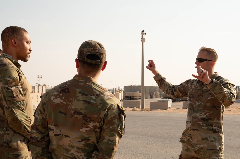 AFCENT command chief makes first visit to deployed Airmen of the 378th AEW