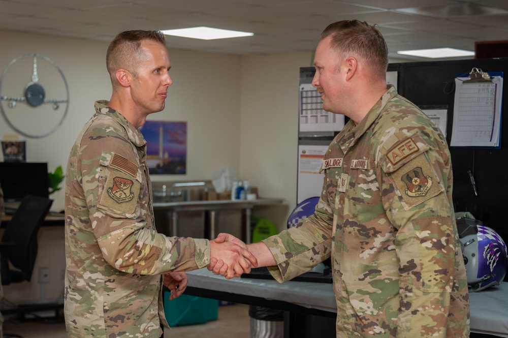 AFCENT command chief makes first visit to deployed Airmen of the 378th AEW