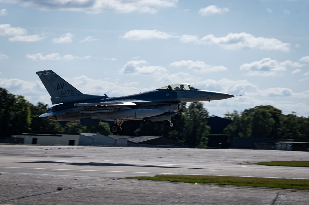 The Triple Nickel arrives and flies for Cobra Warrior at RAF Mildenhall