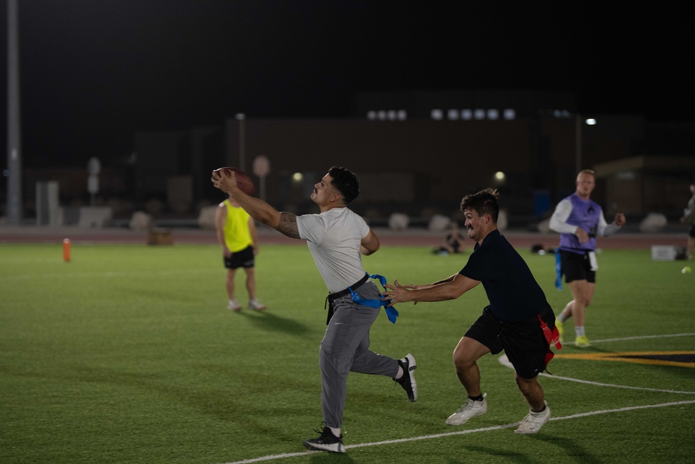 The Flying Fortress Football Championship Bowl sharpens Airmen’s fighting spirit