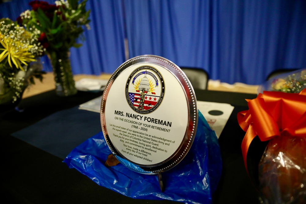 D.C. National Guard Awards Nancy Foreman with Meritorious Service Medal for 56 Years of Service