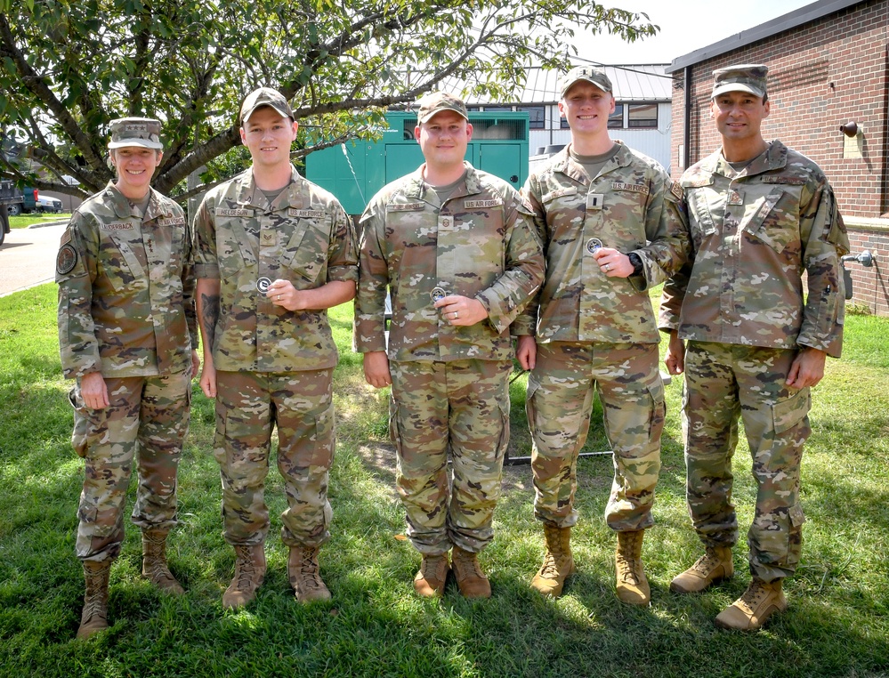 Lt. Gen. Leah Lauderback, Chief Master Sgt. Israel Jaeger visit 363d ISR Wing at JB Langley-Eustis, Va.