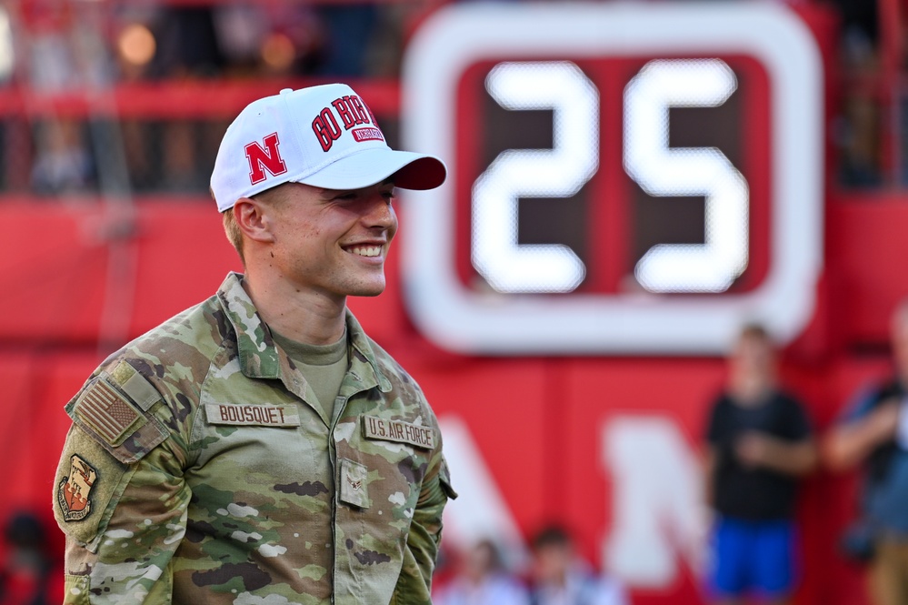 155th Air Refueling Wing performs flyover for Huskers opening football game