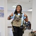 JPEO-CBRND Intern tries on wearables equipment