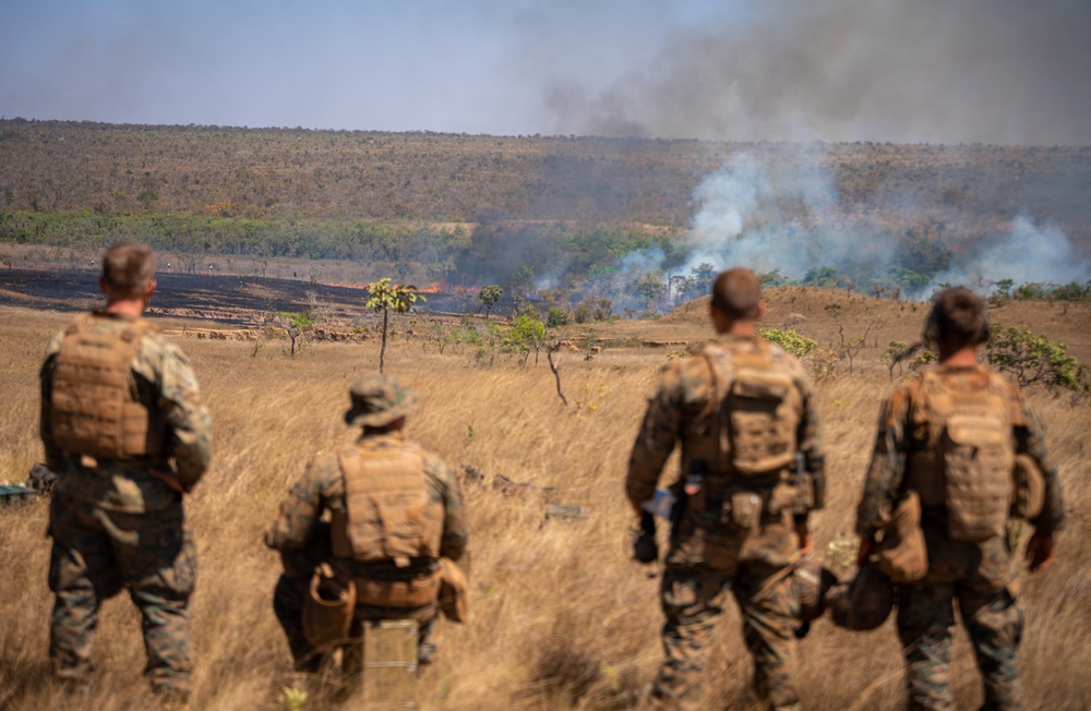 U.S. Marines conduct machine gun range at Brazilian Marine Corps' Exercise Formosa