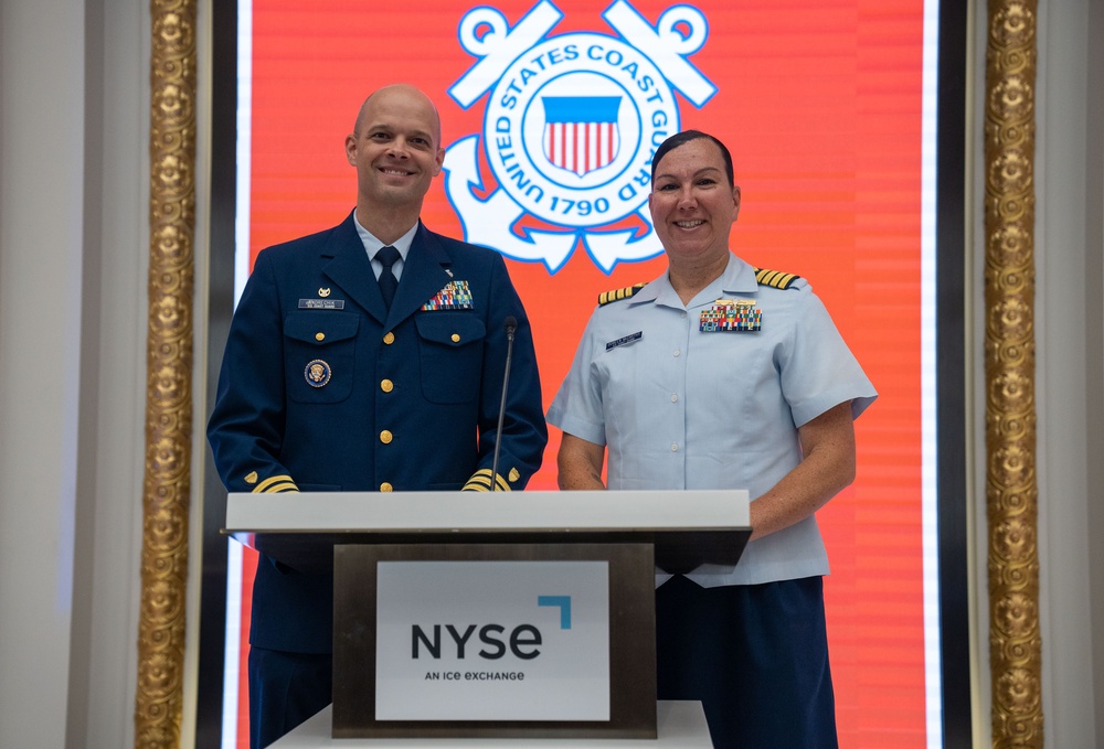 Coast Guard Members Attend Opening Bell Ceremony at New York Stock Exchange