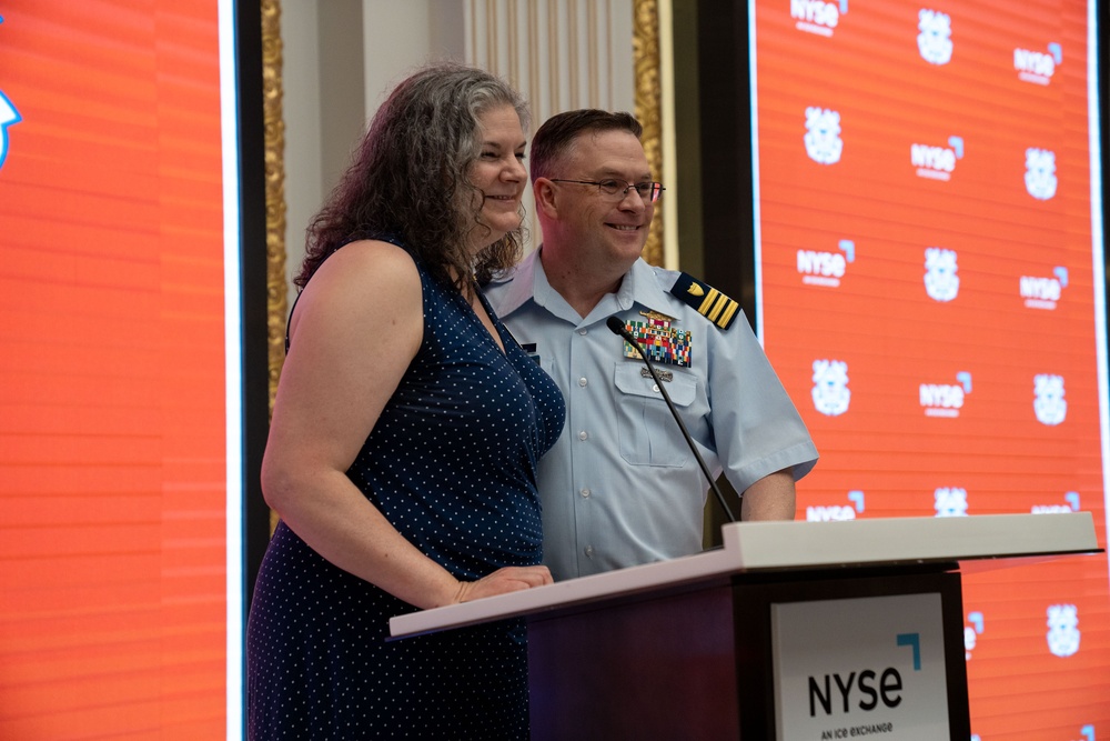 Coast Guard Members Attend Opening Bell Ceremony at New York Stock Exchange