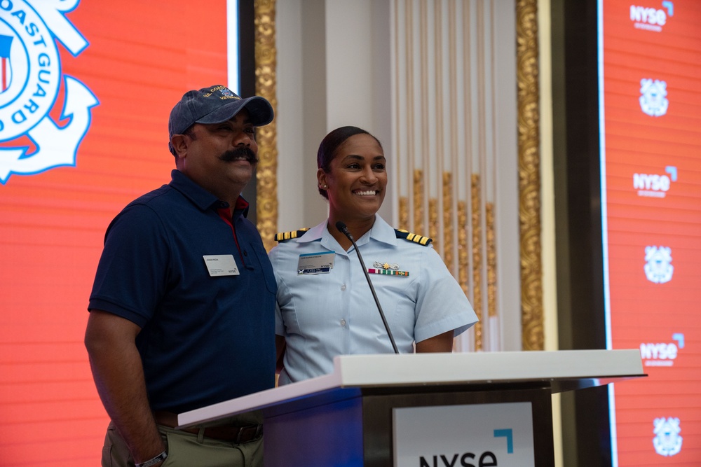 Coast Guard Members Attend Opening Bell Ceremony at New York Stock Exchange