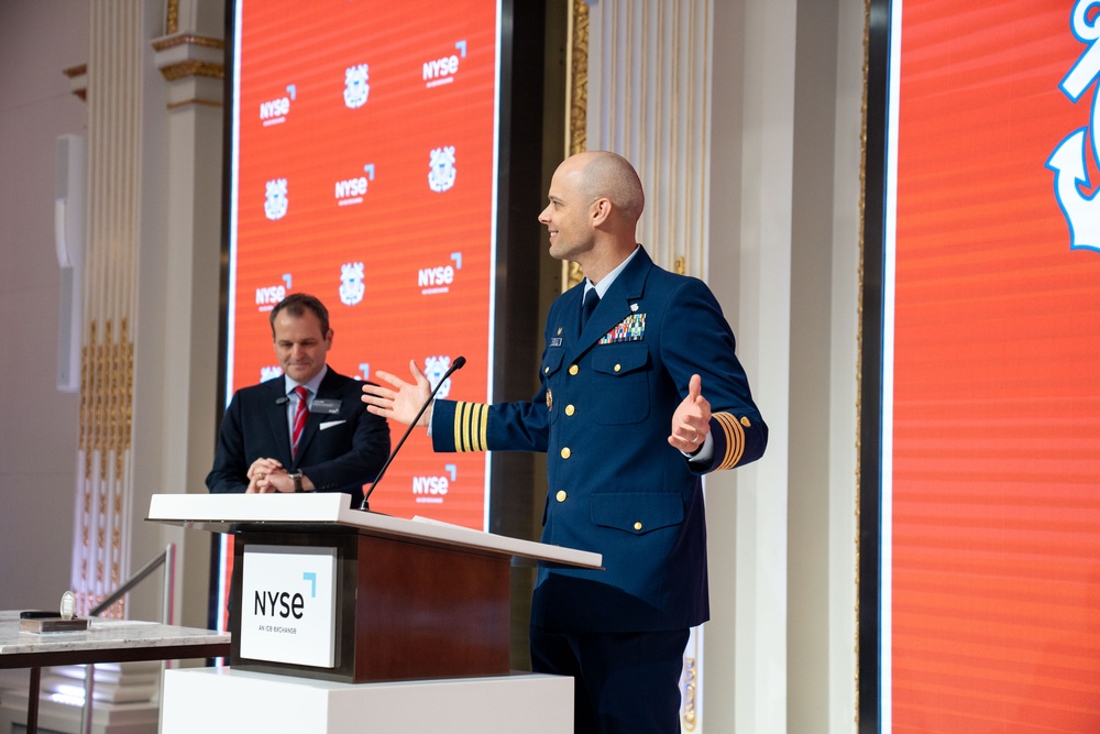 Coast Guard Members Attend Opening Bell Ceremony at New York Stock Exchange