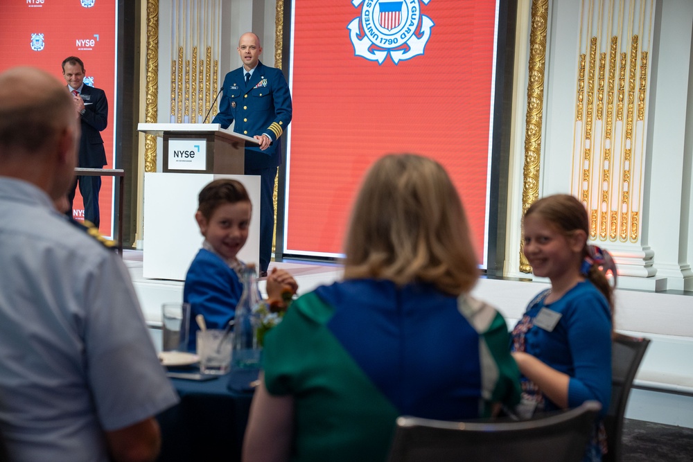 Coast Guard Members Attend Opening Bell Ceremony at New York Stock Exchange