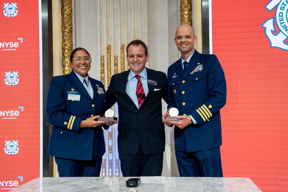 Coast Guard Members Attend Opening Bell Ceremony at New York Stock Exchange