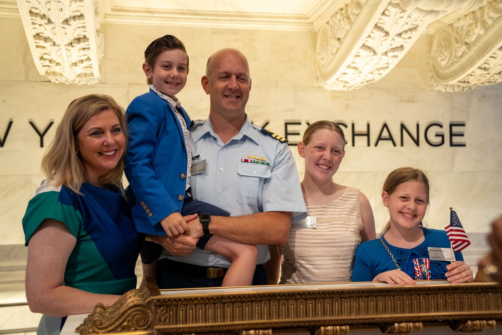 Coast Guard Members Attend Opening Bell Ceremony at New York Stock Exchange