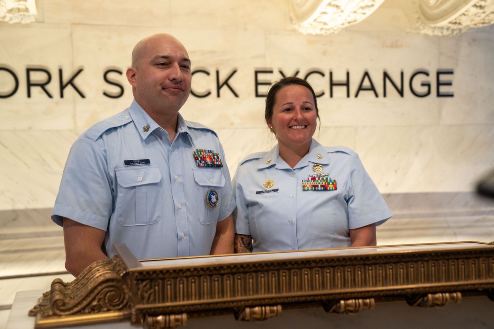 Coast Guard Members Attend Opening Bell Ceremony at New York Stock Exchange