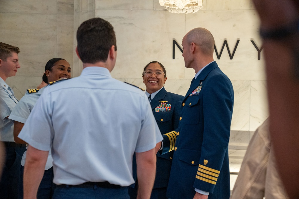 Coast Guard Members Attend Opening Bell Ceremony at New York Stock Exchange