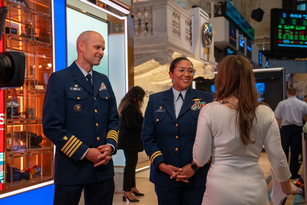 Coast Guard Members Attend Opening Bell Ceremony at New York Stock Exchange