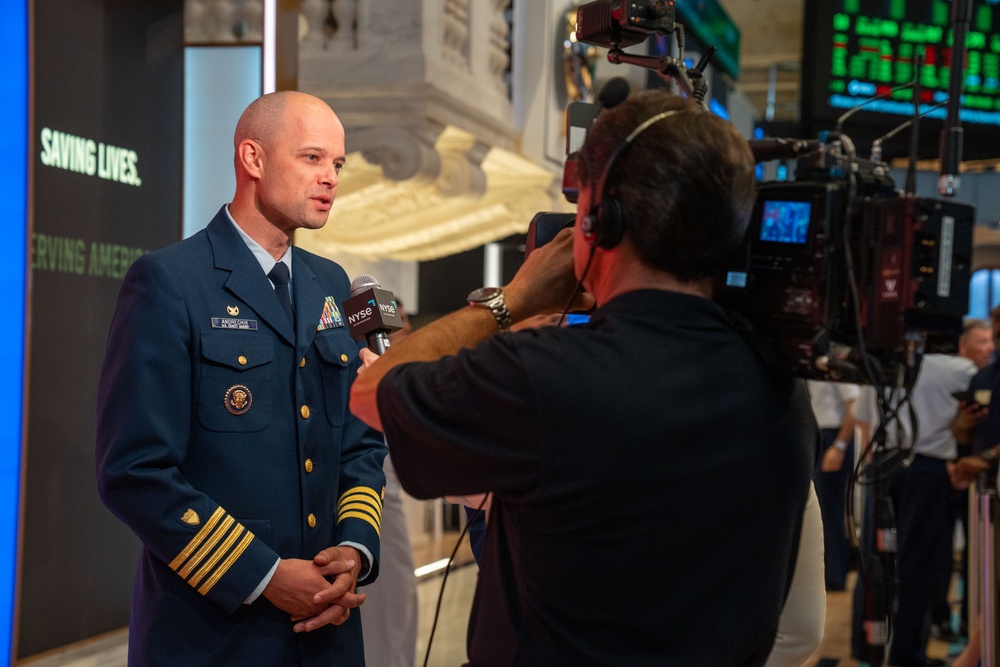 Coast Guard Members Attend Opening Bell Ceremony at New York Stock Exchange