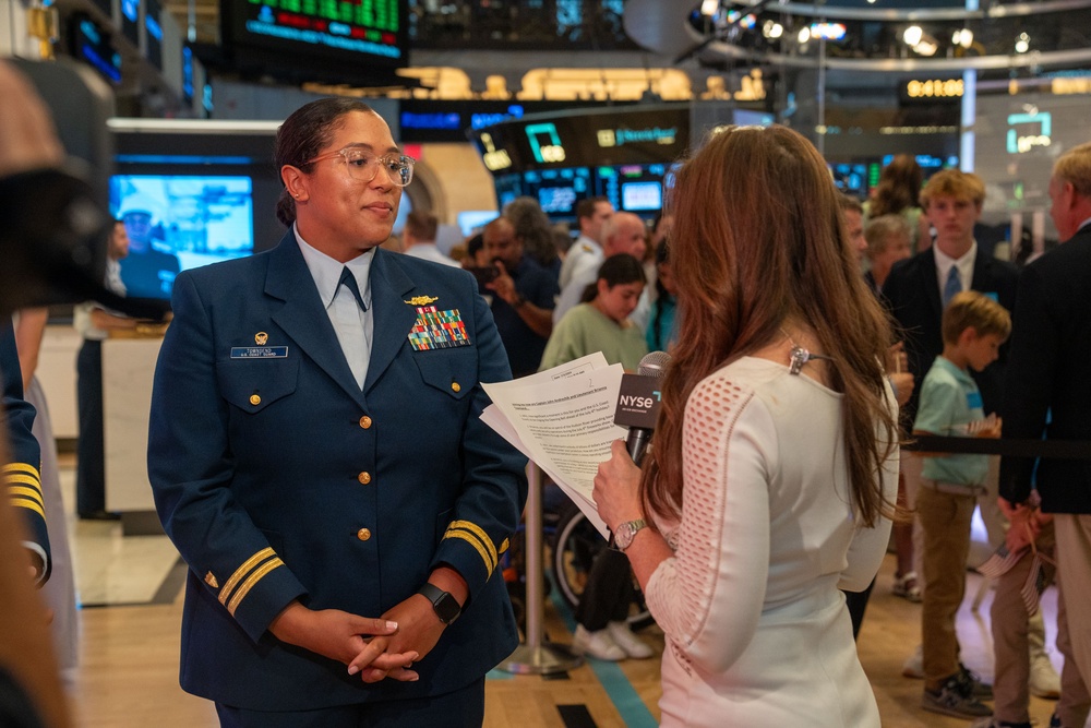 Coast Guard Members Attend Opening Bell Ceremony at New York Stock Exchange