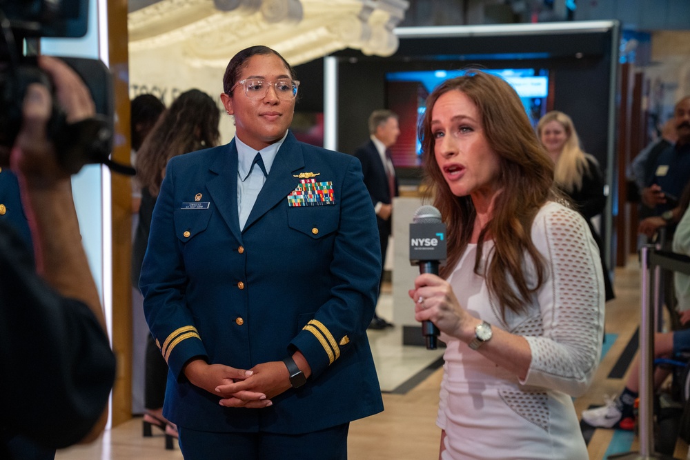 Coast Guard Members Attend Opening Bell Ceremony at New York Stock Exchange