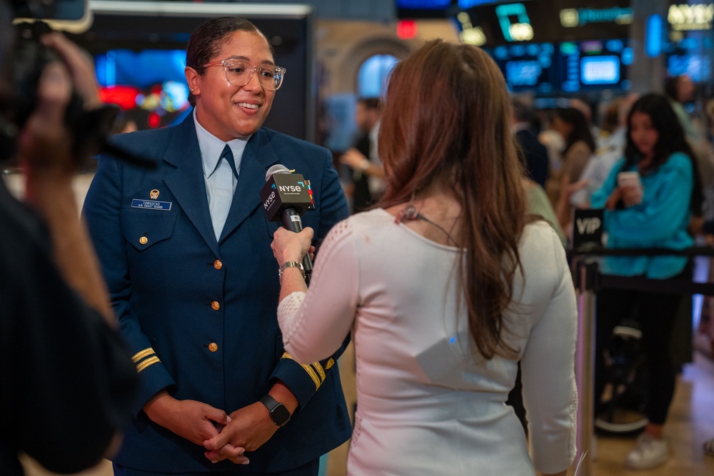 Coast Guard Members Attend Opening Bell Ceremony at New York Stock Exchange