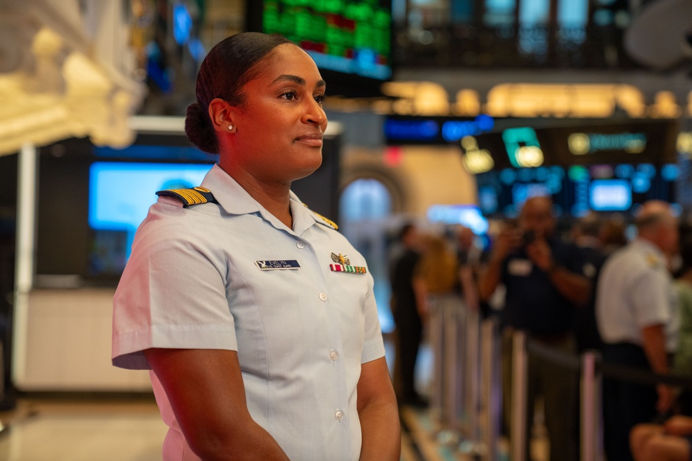 Coast Guard Members Attend Opening Bell Ceremony at New York Stock Exchange