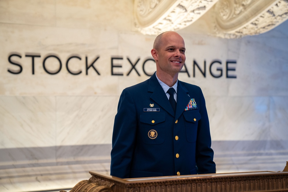 Coast Guard Members Attend Opening Bell Ceremony at New York Stock Exchange