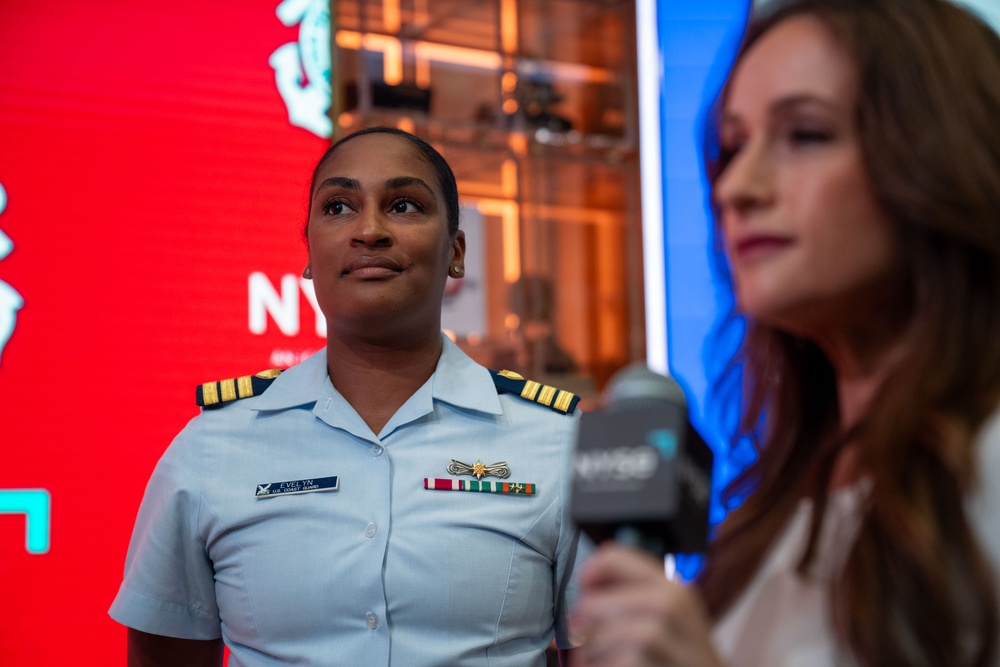 Coast Guard Members Attend Opening Bell Ceremony at New York Stock Exchange