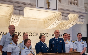 Coast Guard Members Attend Opening Bell Ceremony at New York Stock Exchange