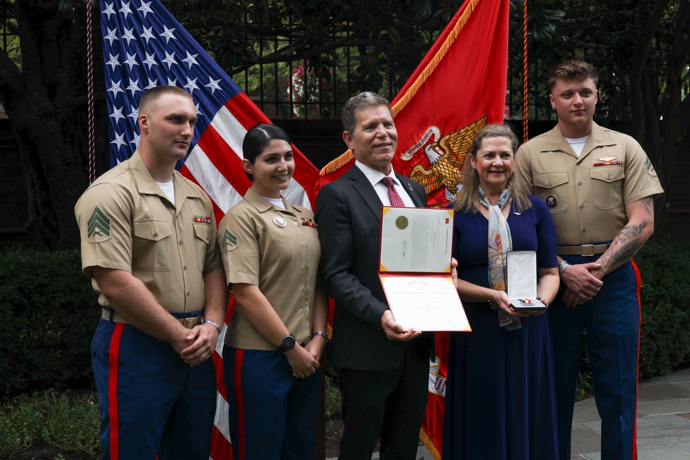 HEROIC ACTION: Cpl Spencer Collart Posthumously Awarded Navy and Marine Corps Medal