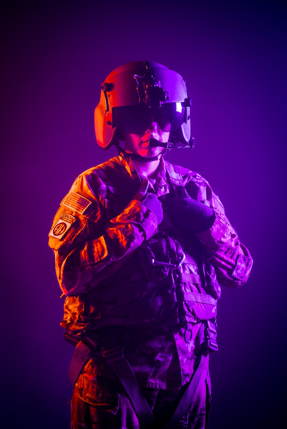 South Carolina Army National Guard aviators participate in a recruiting photoshoot