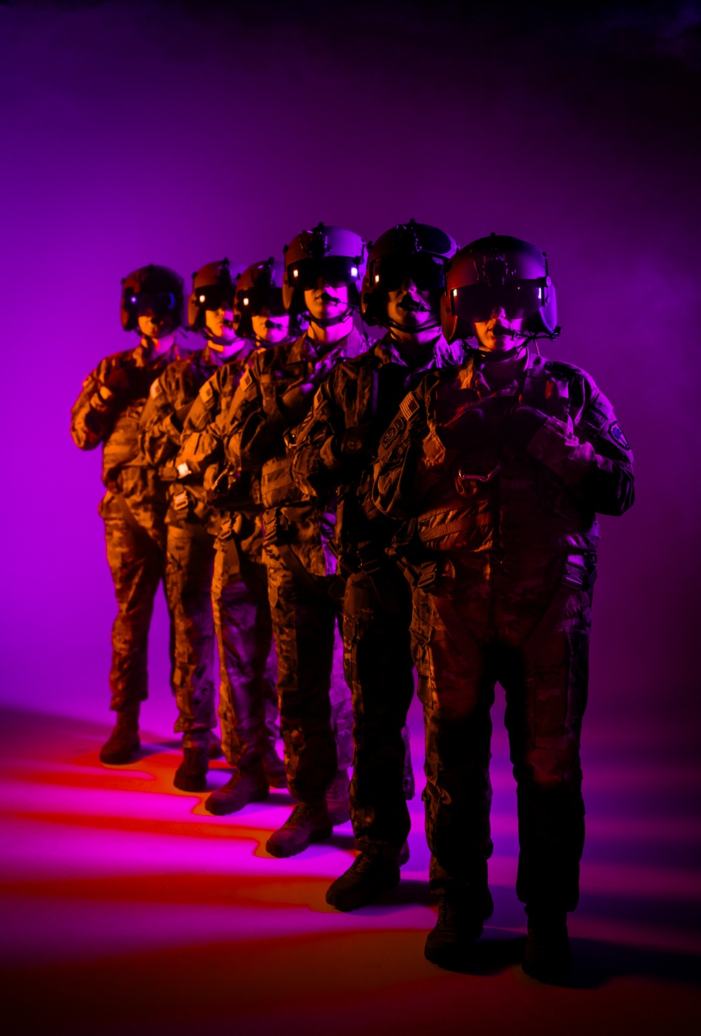 South Carolina Army National Guard aviators participate in a recruiting photoshoot