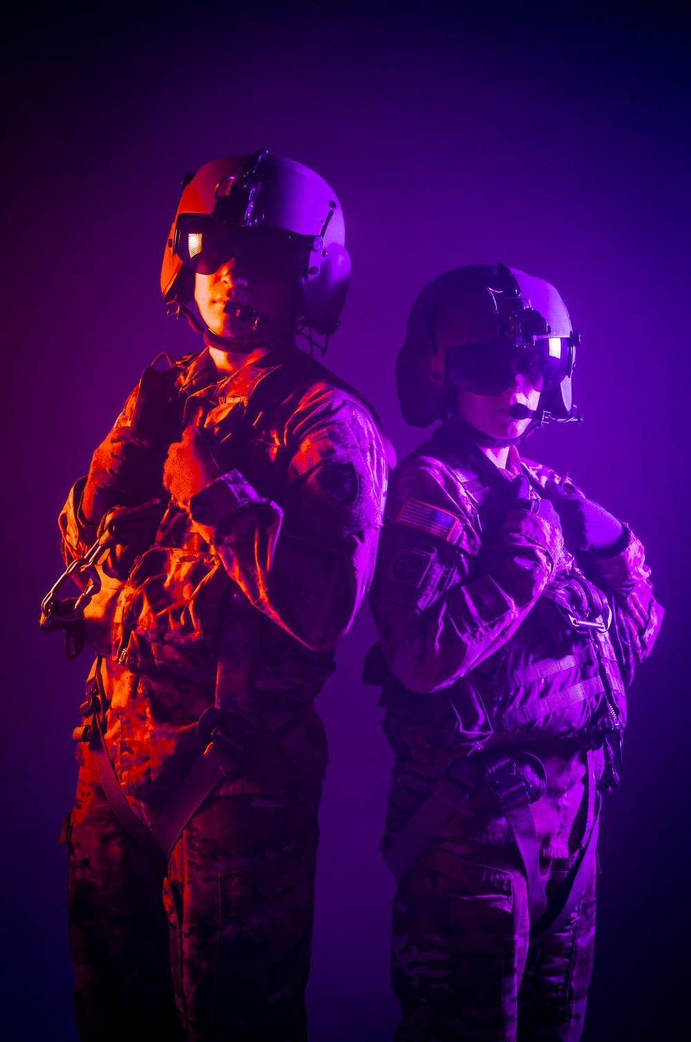 South Carolina Army National Guard aviators participate in a recruiting photoshoot